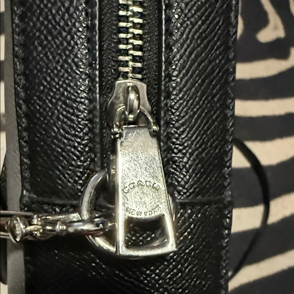 Coach Gray and Black Leather Convertible Laptop Satchel